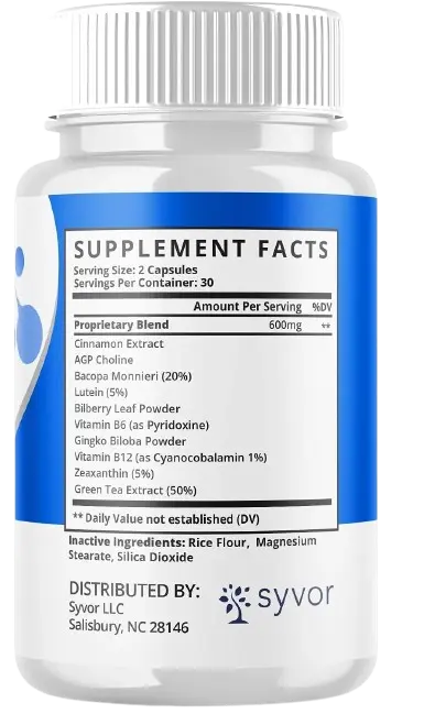NerveFlow Supplement Facts